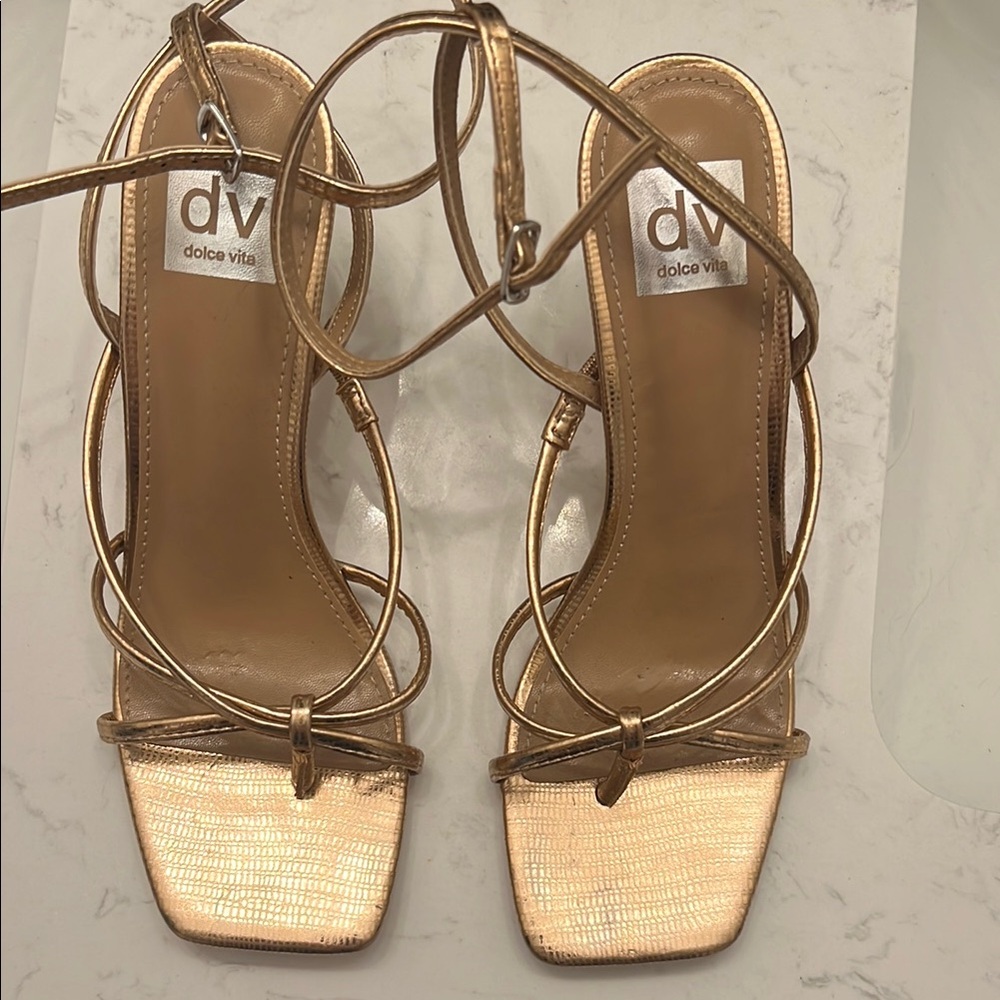 Dolce Vita Women's Gold Strappy Sandals